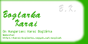 boglarka karai business card